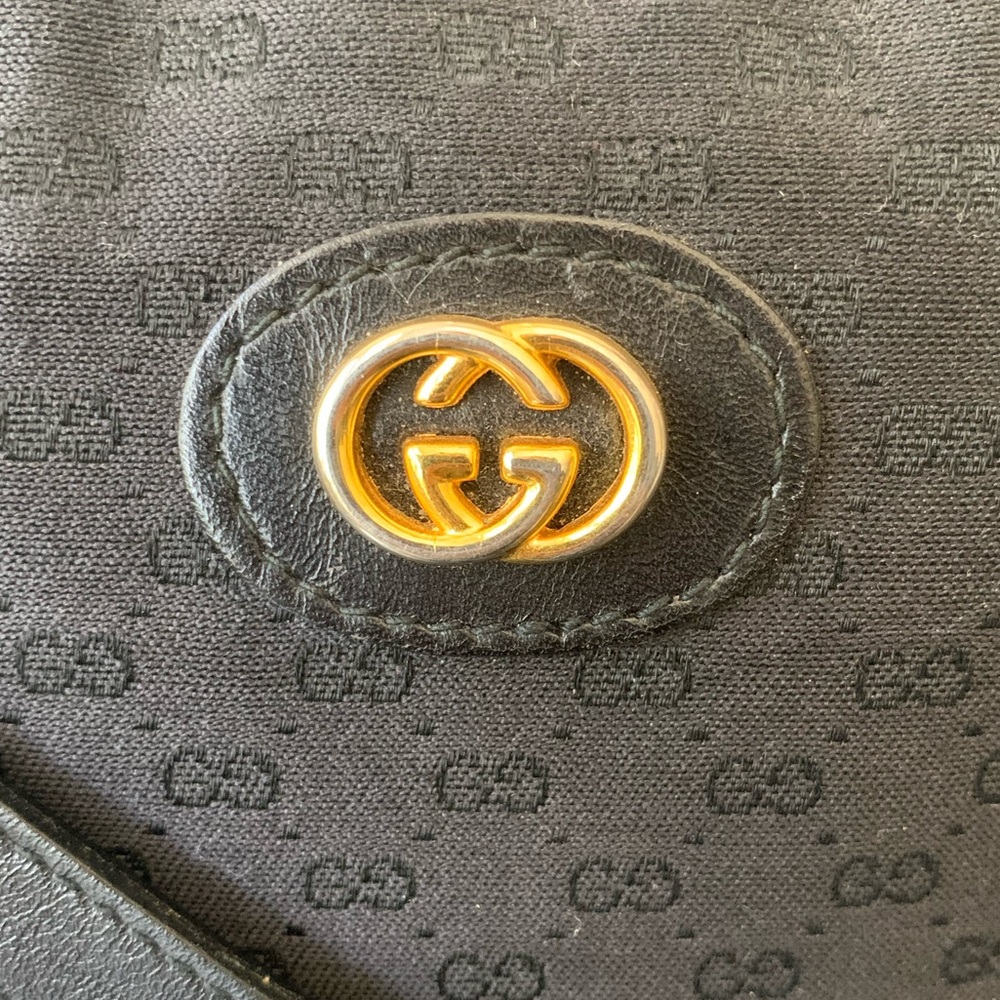 Authentic Black Classic Vintage GUCCI 70s Crossbody- amazing condition 🇮🇹❤️med - Picture 9 of 15